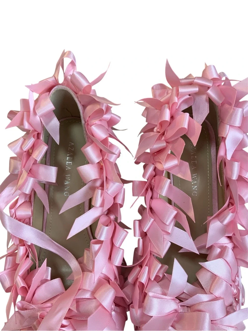 Azalea Wang Stacia Pink Bow Pumps